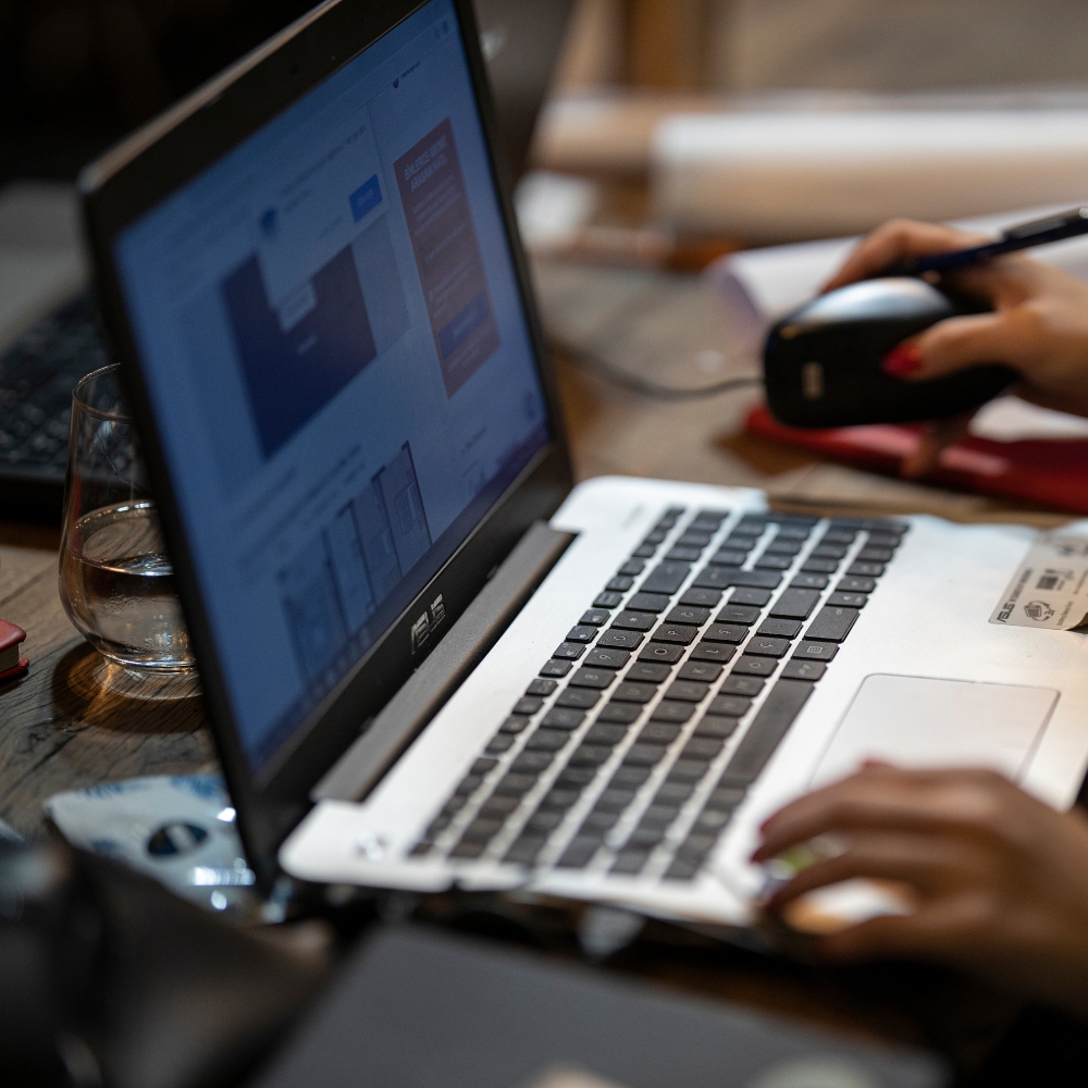 Laptop and workspace